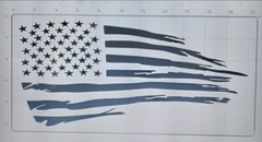 DISTRESSED AMERICAN FLAG X-Large Stencil Template Airbrush Paint 23-1/2 x 11-1/2