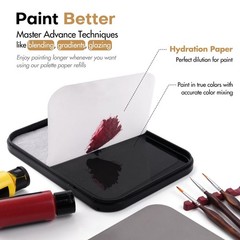 100 Sheets Wet Palette Paper White Stay Wet Acrylic Paint Palette Refill