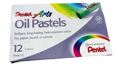 Pentel Arts Oil Pastels 12 Color Set For Crafting Artwork School Projects 2006.