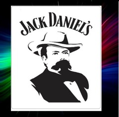 JD Tennessee WHISKEY LIQUOR FOUNDER LOGO AIRBRUSH, PAINTING, TEMPLATE STENCIL