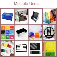 2.8x200x300mm Colored Transparents Lucite Plate / Acrylic Perspex Board