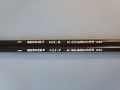2 VTG Grumbacher Renoir Red Sable 626-B #1 & 626-F #1 Artist Brush NOS USA