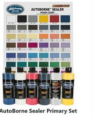 Createx Airbrush Colors 6100-00 Autoborne Sealer Primary Color Set – 6 x 8oz