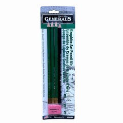 General’s Graphite Art Pencil Kit #525BP Extra Smooth SET OF TWO BNIP Made In US