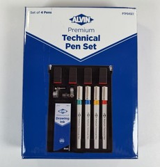 Alvin PTP04SET Refillable Technical Pen Set 0.2mm 0.3mm 0.4mm 0.5mm Vintage New