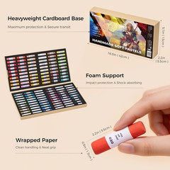 LIGHTWISH 120-Color Soft Pastels Set for Artists, Beginners & Adults – Non-Toxic