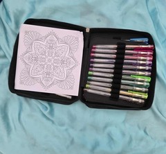 48 Metallic & Glitter Gel Pens with Case -Brand New