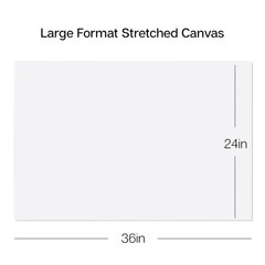 Stretched White Canvas Set – Rectangle, 24×36 Inch, 2-Pack – 100% Cotton, Tri…