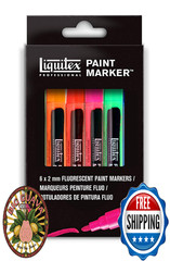 Liquitex Professional Paint Marker Set, 6pc, Fluorescent Colors