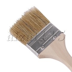 White Bristle Wood Handle Universal Paint Brush 2.5 inch for Painting Oily Wood