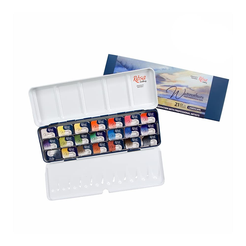 Landscape Professional Watercolor Paint Kit High Lightfastness 2.5ml 21 PCS