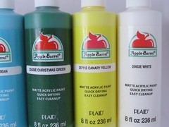 SALE Apple Barrel Acrylic Paint Rainbow SET; 7 Bottles,8 oz each. See Pictures.
