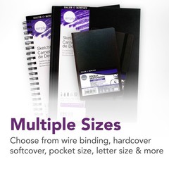 Sketchbook, Soft White Pages, (65lb/100g), 80 Sheet, 5.5″ x 8.5″