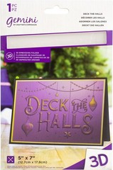 Gemini GEM-EF5-3D-DE 5″ x 7″ 3D Embossing Folder-Deck The One Size, Clear
