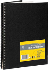 9″x12″ Double-Sided Hardbound Sketchbook, 60 Sheets, Heavyweight Hardcover Sk…