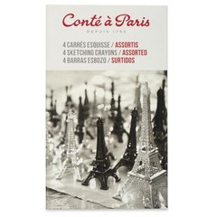 Conté à Paris Sketching Pastel Carrés – Sketching Colors, Matchbox Set, Set of 4