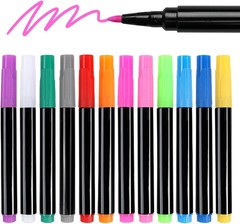 12-Color Liquid Markers for Led Note Board, Compatible with Light Up Dr