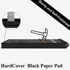 Fuxi Black Paper Sketchbook, 2-Pack – 5.5″ x 8.5″ | 90lb/150gsm Black Sketch …
