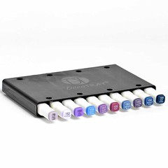 10pk Aquamarkers Calligraphy Markers Dual Tip Water Based Markers Set Purples
