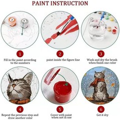 Beginner-Friendly Christmas Paint by Number Canvas – Complete Art Set 16″ x 20″