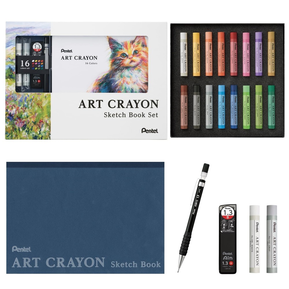 Pentel Crayons Art Crayons 16-color set PTAC-16ST1