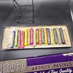 Vintage AMACO Artists Soft Pastels 18 Color Set American Clay Co Indianapolis