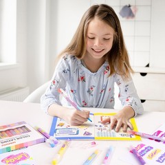 HANKU Color Layering Double Sided Markers, 16pcs 32 Colors Dual Tip Magic Mar…