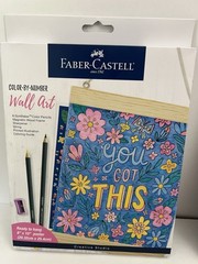 Faber-Castell Color by Number Wall Art You Got This Flowers Design Lot of 2 NIP