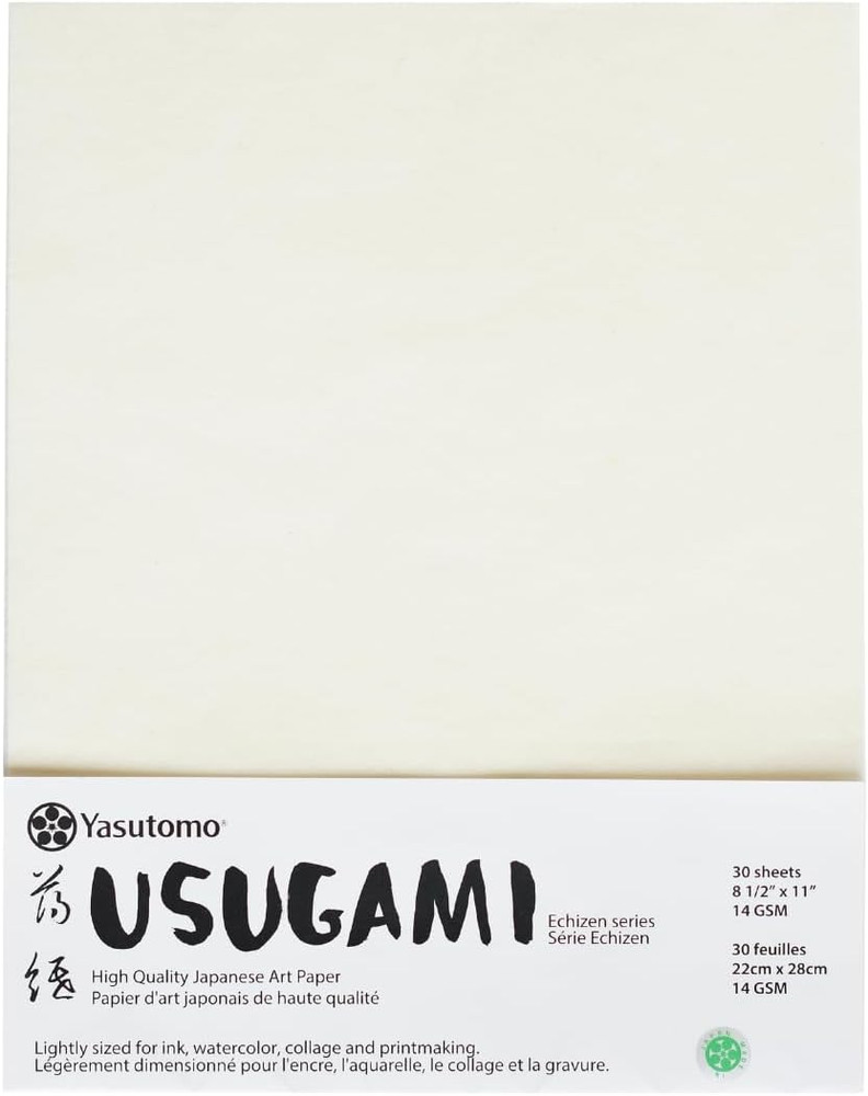 Usugami Paper, Size 8 1/2″ X 11″, 30 Sheets, Arts and Crafts Supplies