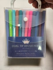 60 Colors Dual Flexible Brush Marker Pen 0.4mm Fineliner & 1-2mm X4Y3