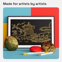 2 Dual-Tip Acrylic Paint Pens – Multisurface White Dual Tip Brush + Fine