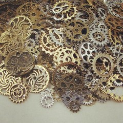 20pcs Bronze Watch Parts Steampunk Cyberpunnk Cogs Gears DIY Jewelry Crafts G