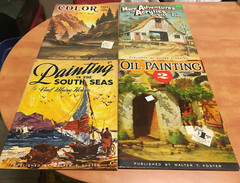 Lot of 4 Walter T. Foster Color Thick and Thin, More Adventures in Acrylics