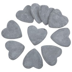 10 Pcs Polished Rocks Heart Shaped Stones Paint Kids Painting Crafts