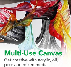 Simply Canvas Panel, 11X14 Inches, 3 Pack – Artist Canvas for Oil, Acrylic, Pour