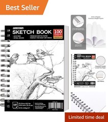 5.5×8.5″ Acid-Free Sketch Book | 100 Sheets – Perfect for Artists & Students