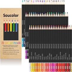 72-Color Colored Pencils for Adult Coloring Books, Soft Core, Back to School …