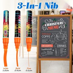 8 Colors 10Mm Liquid Chalk Markers, 2-In-1 Nib Washable Jumbo Chalk Markers for