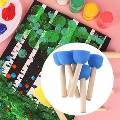 Foam Pouncer Assortment-Sponge Painting Stippler Set 24/-Foam Brush8881