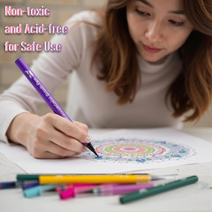 – Watercolor Brush Pens, 36 Pack, Watercolor Pens Set, Non-Toxic, Easily Blen…