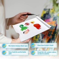 Disposable Palette Paper 9×12″ – Mess-Free Artist Palette for Acrylic & Oil Pain