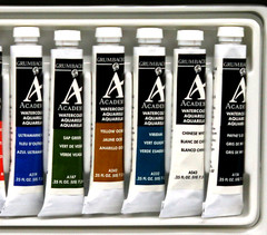 ART Grumbacher Academy Watercolors – Artist’s Sketchbox Set 12 x 7.5 ml #2699