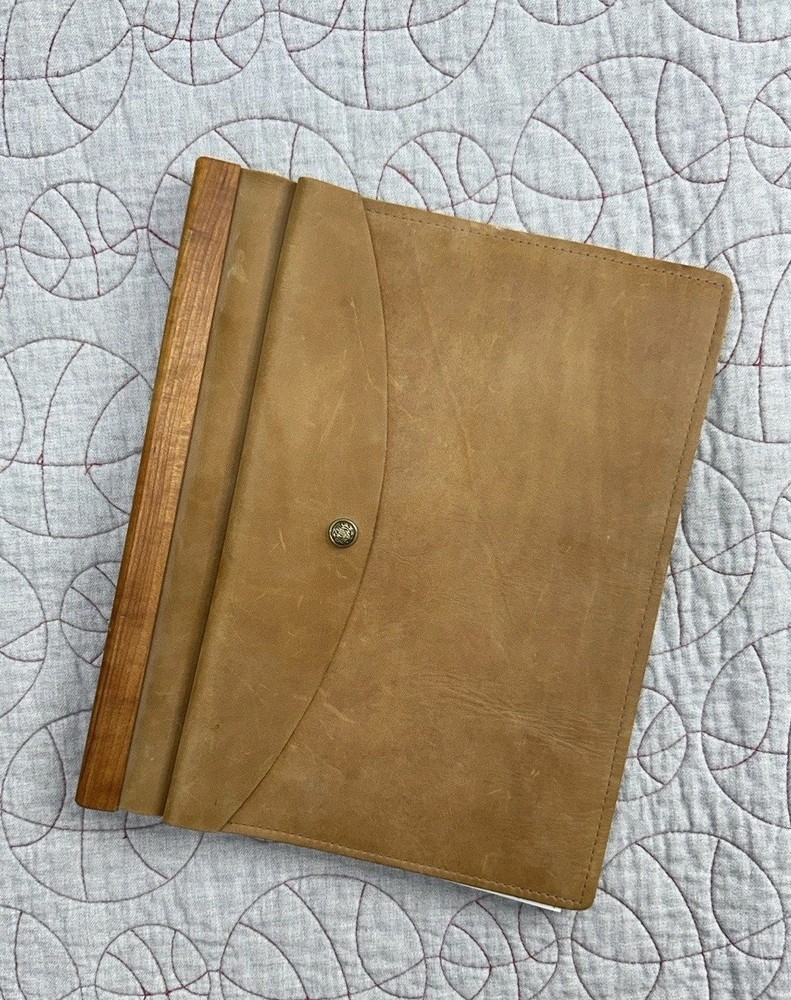 Ted Gilmer Extra Large Leather Wood Spine Sketch Book