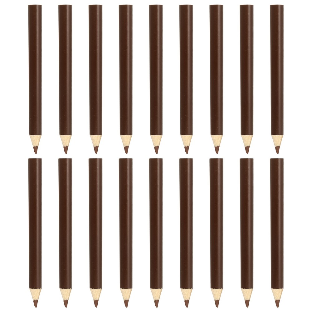 18 Pcs Wooden Colored Pencils Short Oil Based Colored Pencils, Brown