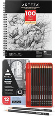 9X12″ Sketch Book, 100 Sheets (68 Lb/100Gsm) and Professional Drawing Sketch Pen