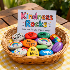 60pcs River Rocks for Painting Flat Smooth Stones for Arts DIY Kindness Rocks Cr