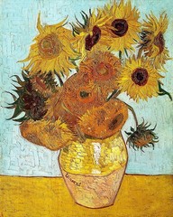 VeGuude Diamond 12X16 Inches, Van Gogh Sunflowers [Round Drill] [12×16 inch]