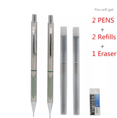 Metal mechanical pencil 0.5 0.7 0.9mm Students writing drawing designing Black