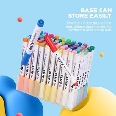 Acrylic Paint Markers Set 60 Color Waterproof Quick Dry Brush Tip DIY Art New