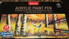 *ZEYAR Art Paint Pen Water Based Acrylic Paint Extra Fine Tip 18 Colors